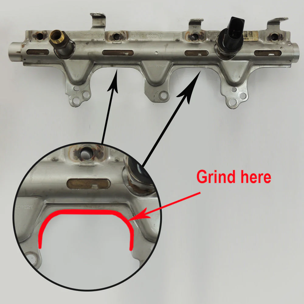 SPA TURBO 2.0L TSI / FSI T3 Twin Scroll Turbo Exhaust Manifold Transverse Engines + aluminum intake manifold - Black - Image 15