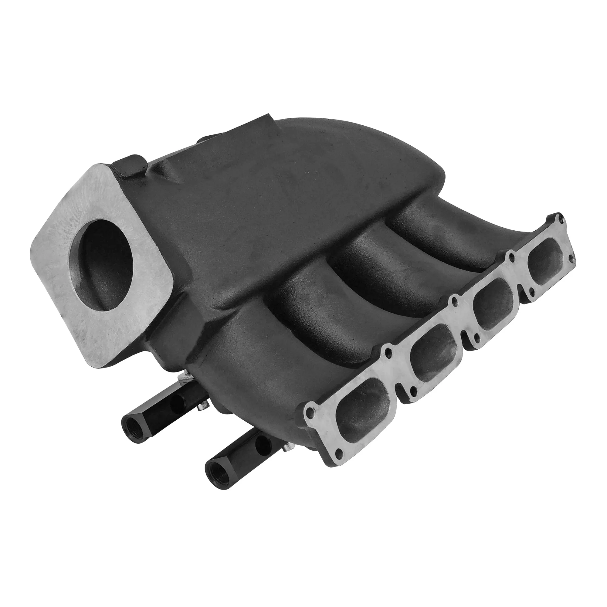 SPA TURBO Cast Aluminum Intake Manifold for transverse VW/AUDI 1.8T with 8 injectors Fuel Rail Kit (right side without throttle bolt holes) - Black - Image 3