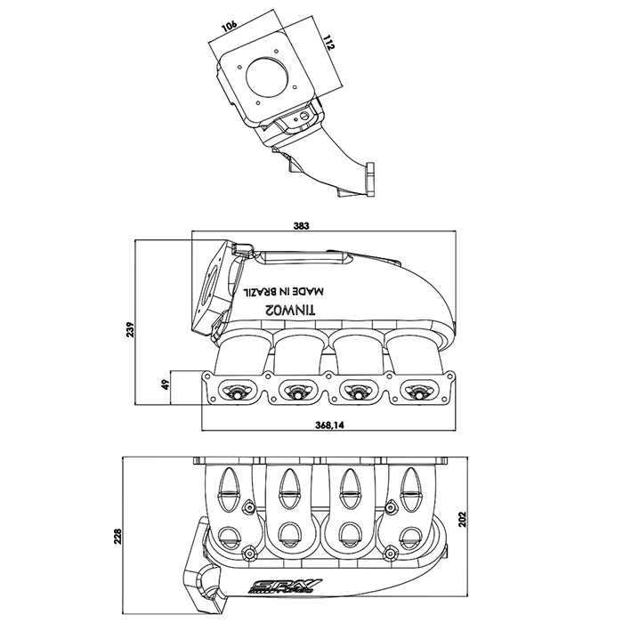 SPA TURBO Intake Manifold for transverse VW/AUDI 1.8T - 4 injectors Fuel Rail Kit (right side without throttle bolt holes) - Image 7