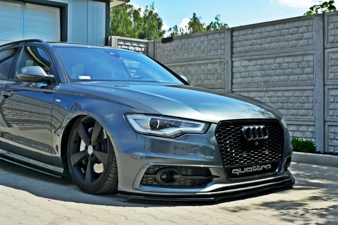 Maxton Design Audi C7 S6 / A6 Pre-Facelift (S-LINE) Front Bumper Splitter / Spoiler V1 - Image 3