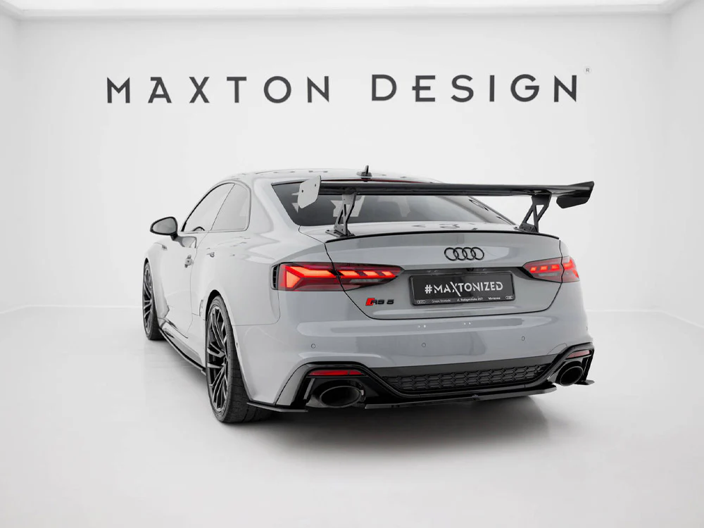 Maxton Design Carbon Spoiler w/ External Brackets Uprights V1 - Audi B9 A5 / S5 / RS5 Coupe - Image 4