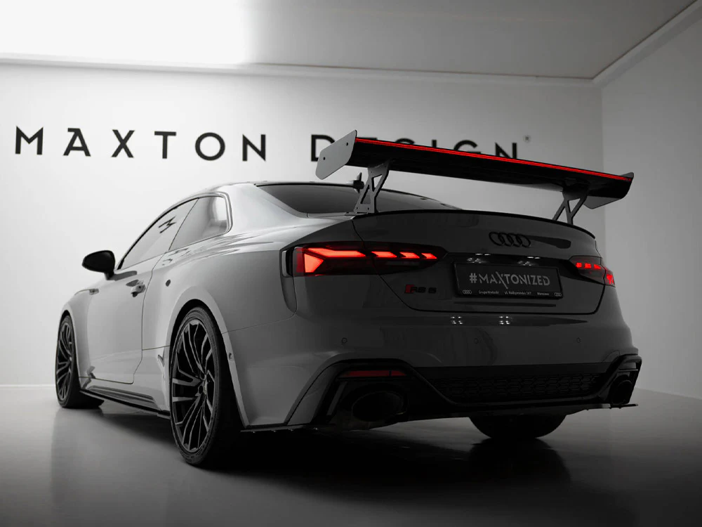 Maxton Design Carbon Spoiler w/ External Brackets Uprights V1 + LED - Audi B9 A5 / S5 / RS5 Coupe - Image 4