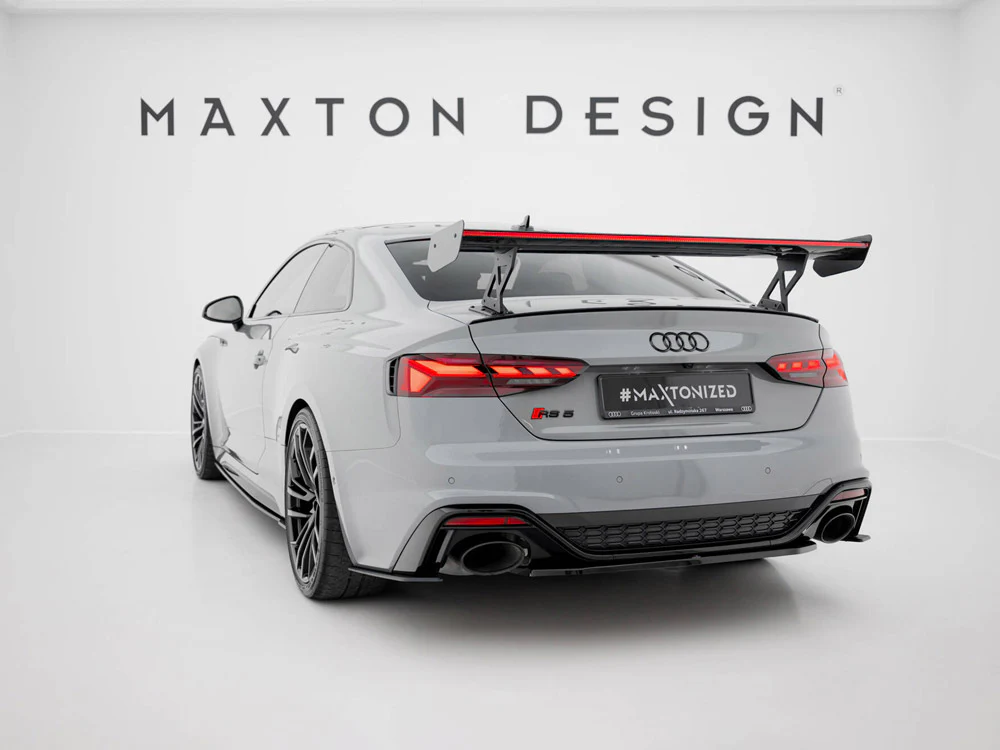 Maxton Design Carbon Spoiler w/ External Brackets Uprights V1 + LED - Audi B9 A5 / S5 / RS5 Coupe - Image 8
