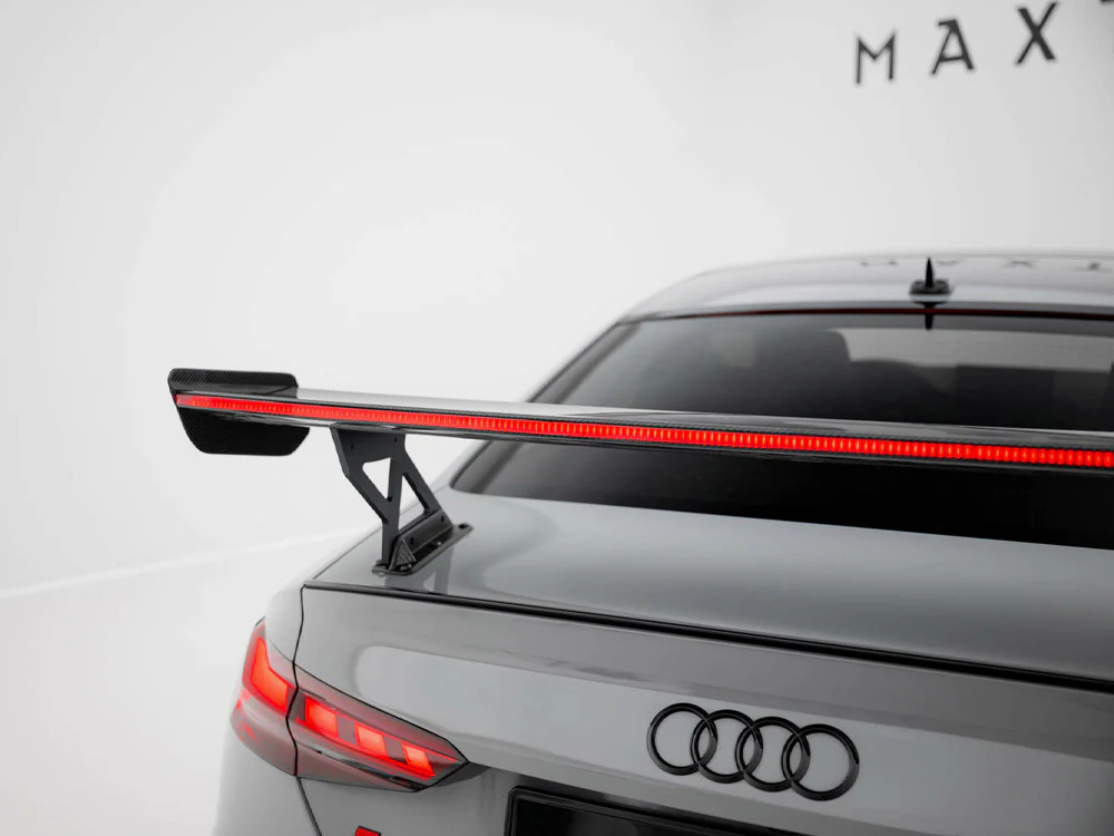Maxton Design Carbon Spoiler w/ External Brackets Uprights V1 + LED - Audi B9 A5 / S5 / RS5 Coupe - Image 9