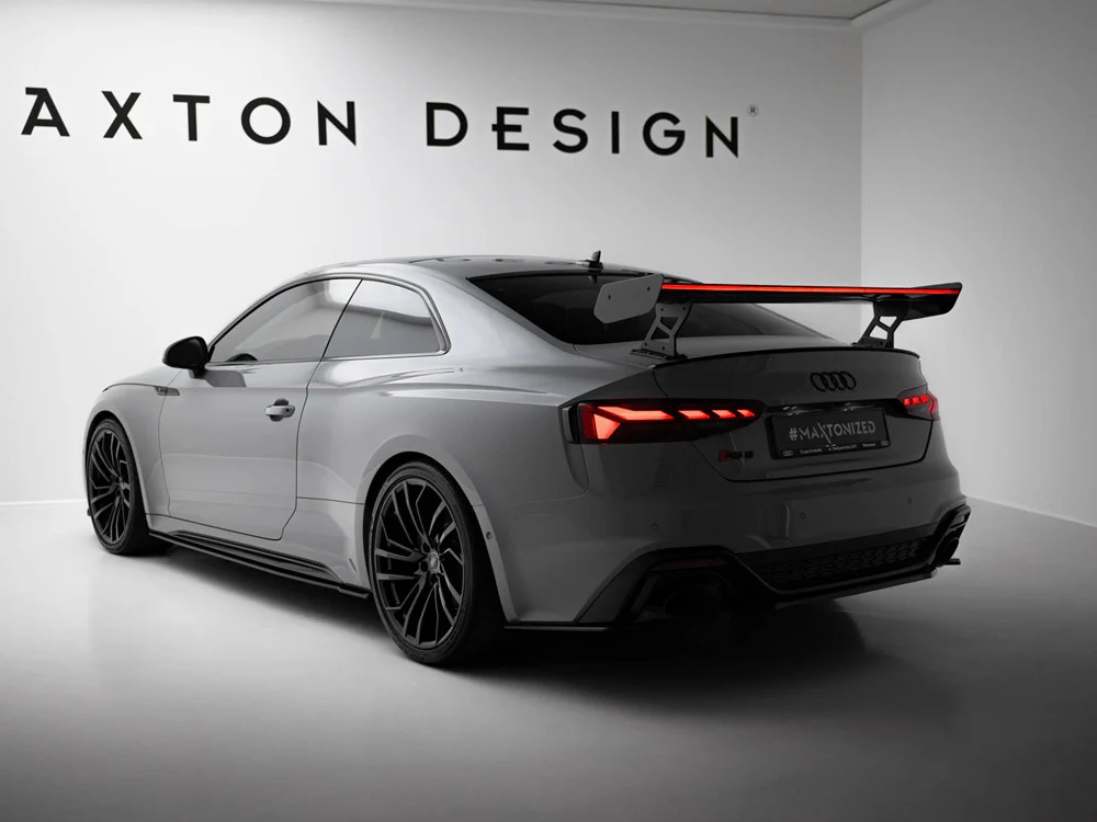 Maxton Design Carbon Spoiler w/ External Brackets Uprights V2 + LED - Audi B9 A5 / S5 / RS5 Coupe - Image 3