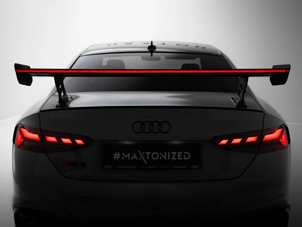 Maxton Design Carbon Spoiler w/ External Brackets Uprights V2 + LED - Audi B9 A5 / S5 / RS5 Coupe - Image 4