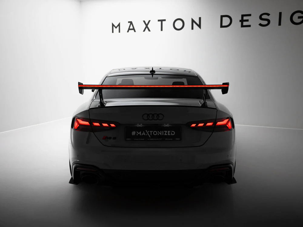 Maxton Design Carbon Spoiler w/ External Brackets Uprights V2 + LED - Audi B9 A5 / S5 / RS5 Coupe - Image 5