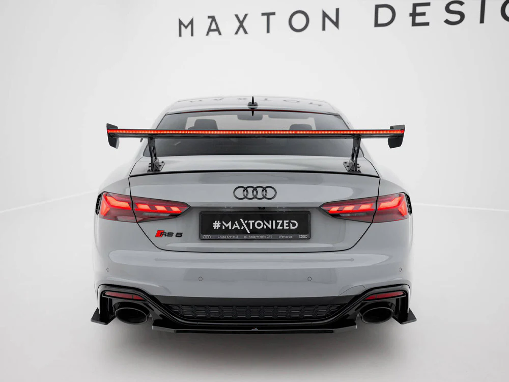 Maxton Design Carbon Spoiler w/ External Brackets Uprights V2 + LED - Audi B9 A5 / S5 / RS5 Coupe - Image 6