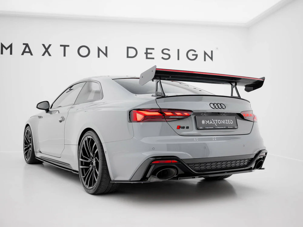 Maxton Design Carbon Spoiler w/ Upper Swan Mounting + LED - Audi B9 A5 / S5 / RS5 Coupe - Image 4