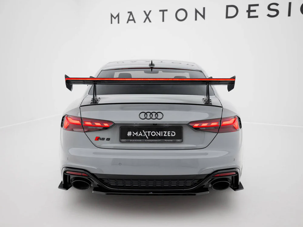 Maxton Design Carbon Spoiler w/ Upper Swan Mounting + LED - Audi B9 A5 / S5 / RS5 Coupe - Image 5