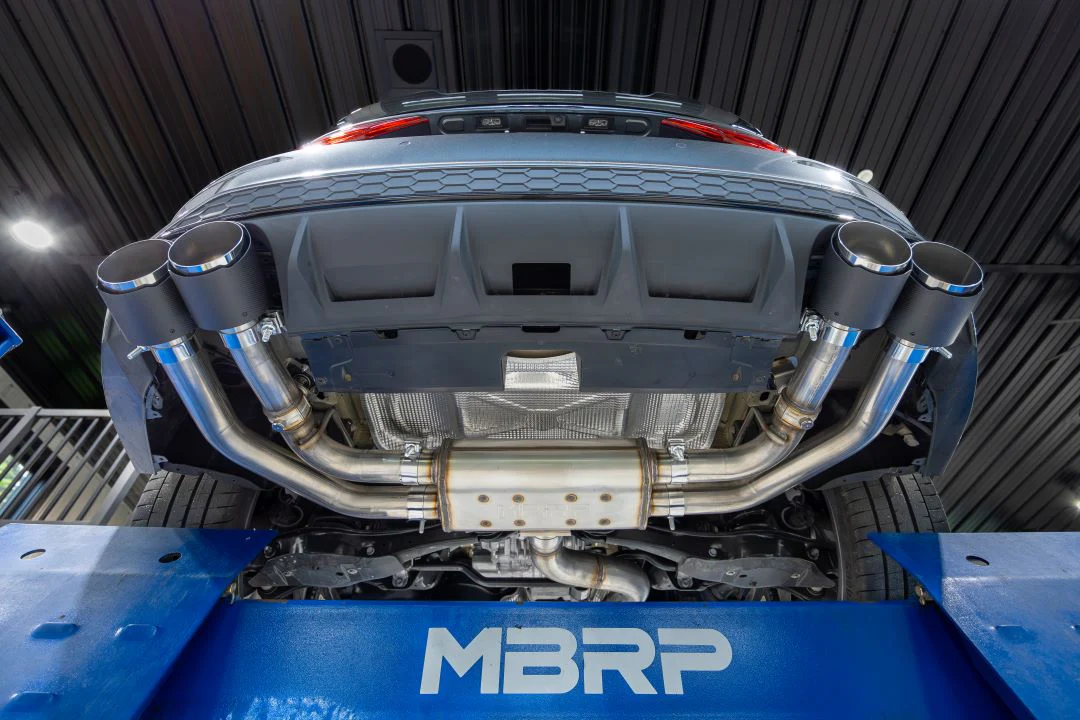 MBRP Armor Pro Series 3" Cat Back Active Exhaust, 2.5" Quad Split Rear Exit w/ Carbon Fiber Tips - Audi 8Y S3 (Copy) - Image 3