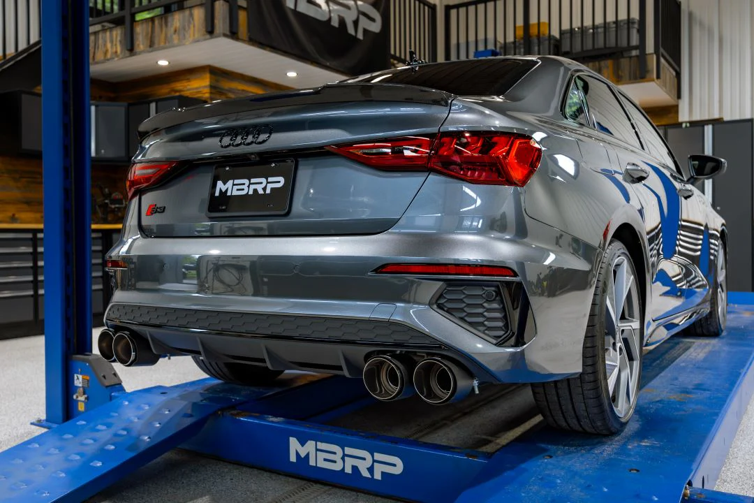 MBRP Armor Pro Series 3" Cat Back Active Exhaust, 2.5" Quad Split Rear Exit w/ Carbon Fiber Tips - Audi 8Y S3 (Copy) - Image 6