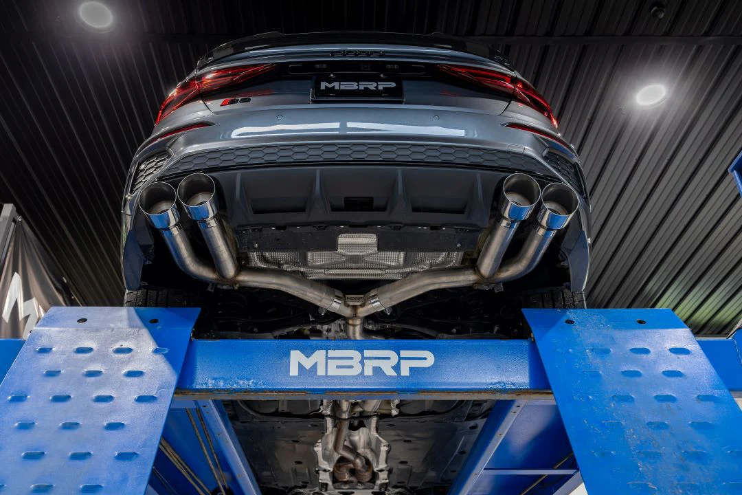 MBRP Armor Pro Series 3" Cat Back Exhaust, Quad Split Rear Exit w/ Stainless Steel Tips (Valve Delete) - Audi 8Y S3 - Image 3