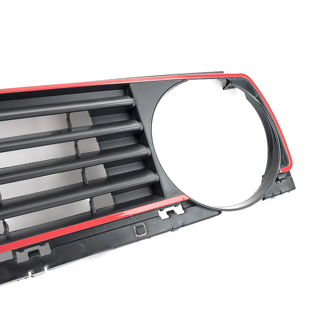 MK2 5-Slat Single Round Badgeless Grille - Red Stripe *CLEARANCE* - Image 3